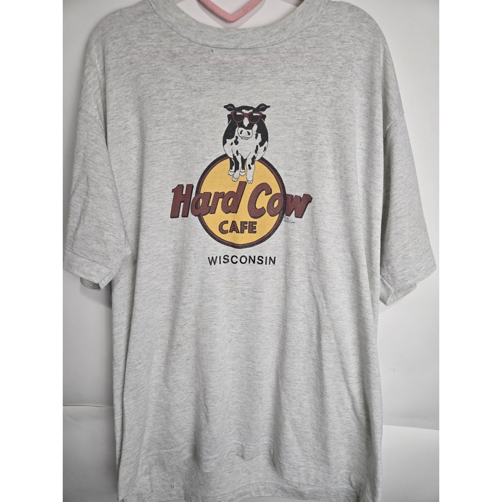 Vintage 90s Hard Cow Cafe Wisconsin T-shirt Single Stitch‎ Sz Xl Screen Stars